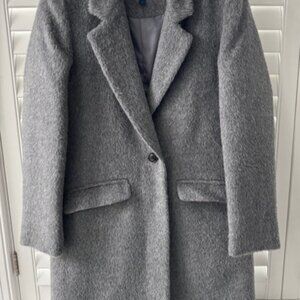 Cole Haan Women's Wool Blend Coat - Silver, Size 2